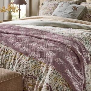 Studio McGee Floral Lavender Throw Blanket